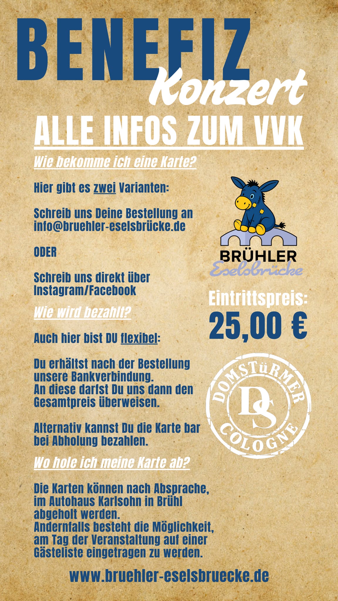 Plakat Benefizkonzert mit Details